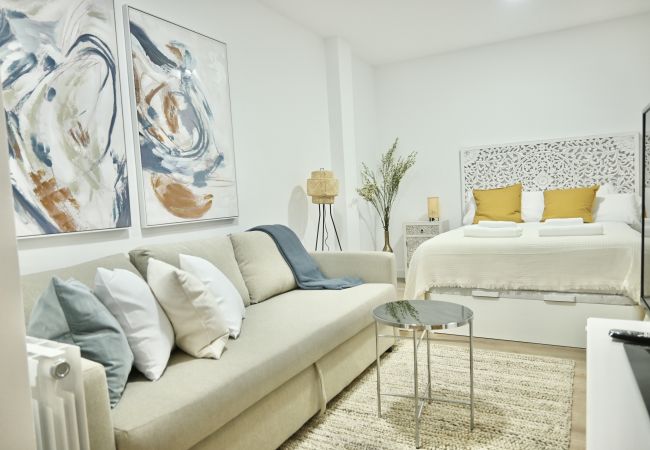 Estudio en Madrid - M (MPE35D) Encantador Estudio con Cama Doble y Sof